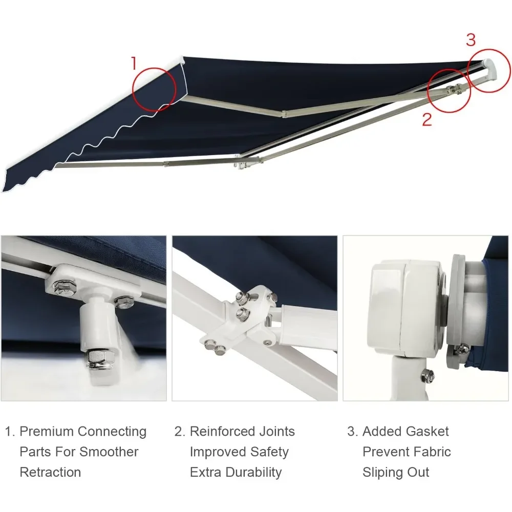 Sunshade 12'x8' Retractable Patio Awning 2