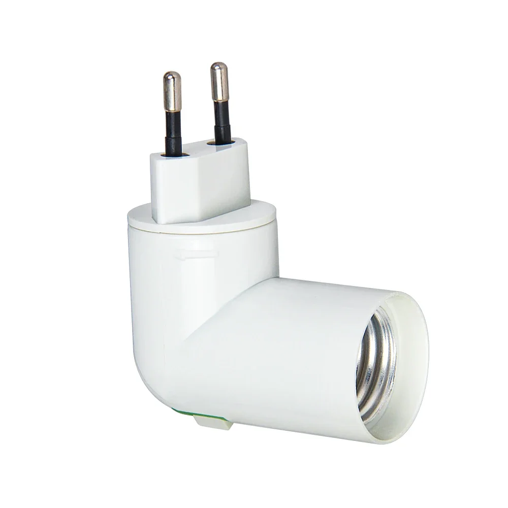LED Light Lamp Holder Bulb Adapter Converter Socket US/EU Plug PBT PP To E27 White Base lamp holder lamp bulb holder