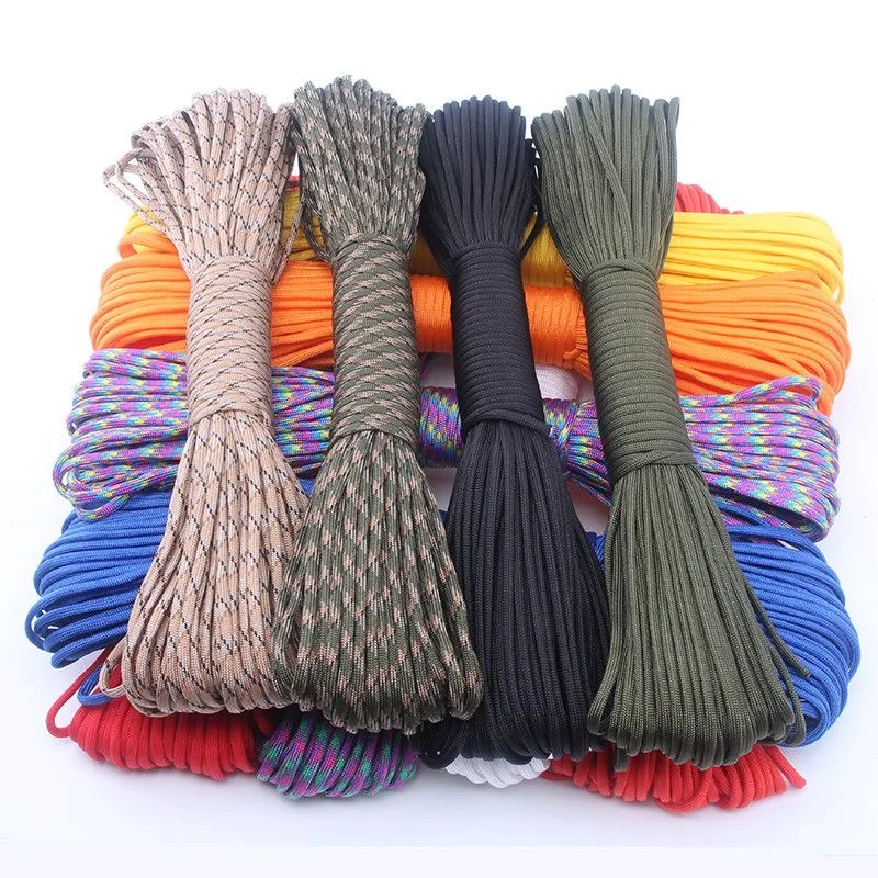 Nylon cord nylon rope 5-30M Handmade 4mm Thick Braided 7 Strand Nylon Cord Lanyards Strong and Durable Line For Outdoor Rope Making Bracelet Keychain