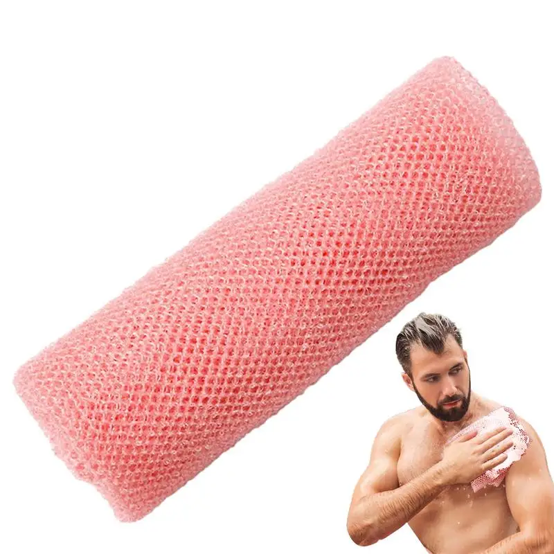 Colorful Bath Sponges For Shower Washcloth Body Exfoliator Shower Accessories Long Net Shower Body Scrubber African Scrubbing