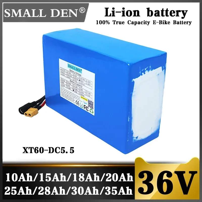 

36V 10AH 15AH 20AH 25AH 30AH 35AH Electric Bike Battery Built in 15A/20A/30A BMS Lithium Battery Pack 36 Volt with Ebike Battery