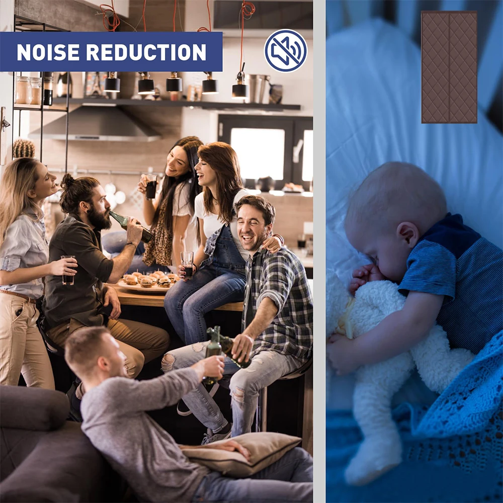 ستارة باب عازلة حراريًا مغناطيسية، مصنوعة من قماش...