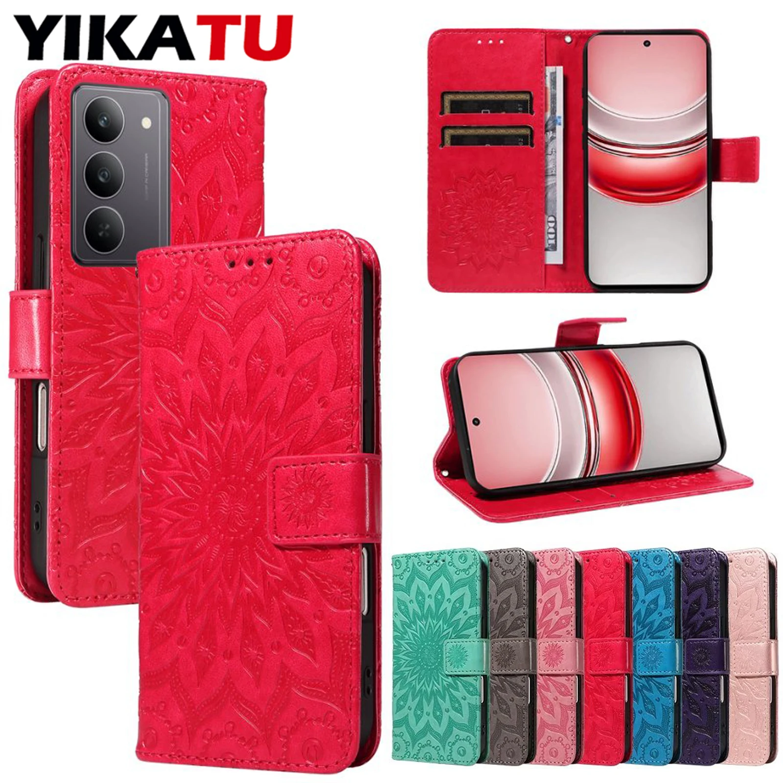 عباد الشمس محفظة حافظة جلدية Carrd غطاء الوجه ل ممن لهم رينو 13F 13 12F 12 11F 11 10 برو 8T 5G 4G 8 لايت 7Z 7 6Z 5Z 5F 4Z 4F 4