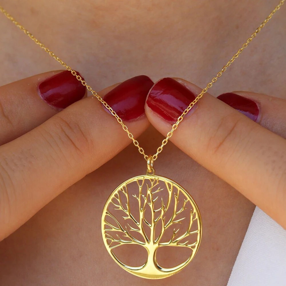 

Tree of Life Pendant, Plant Necklace, Stainless Steel Material, Collar Chain, Mother's Day Valentine's Day Exquisite Gift