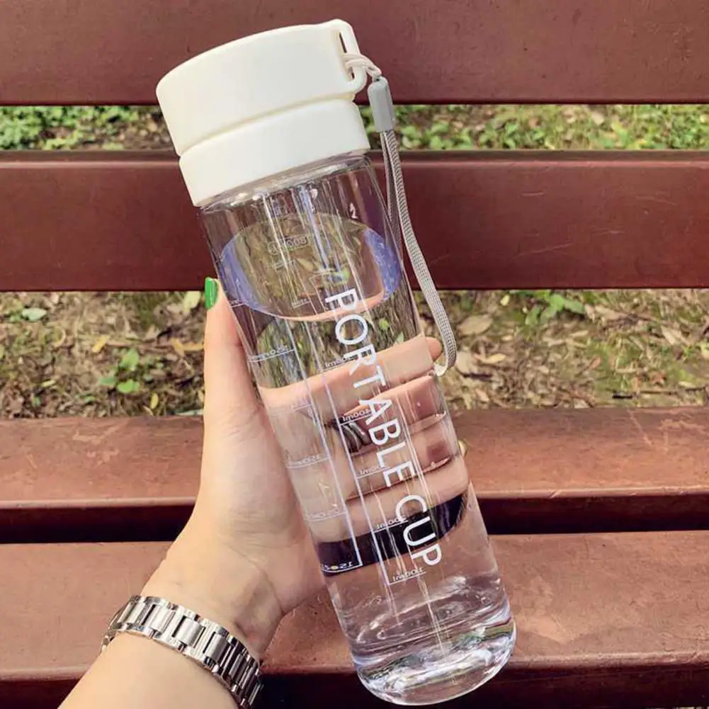 800ML Water Cup Eco-friendly Student Cup Large Capacity Practical Transparent Style Drinking Jug Outdoor Accessory