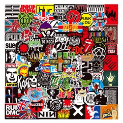 Rock Autocollants 10/30/50/100Pcs Dessin Animé Graffiti Autocollants Pvc Étanche Sac À Dos Pour Ordinateur Portable Stickers Enfants Cadeaux D'anniversaire de Jouet 