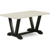 VT626 V-Style Kitchen Dining Table - a Rectangle Wooden Table Top with Stylish Legs, 36x60 Inch, Multi-Color 3