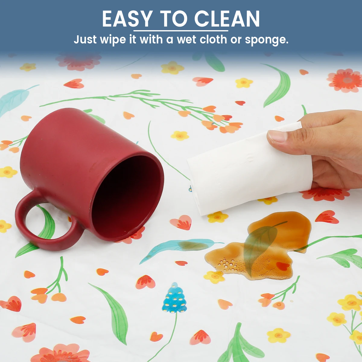 Elastic Edged Vinyl Fitted Tablecloth Flannel Backed & Elastic Edge Table Cover Indoor Outdoor Round Fitted Vinyl Table Cloth 4
