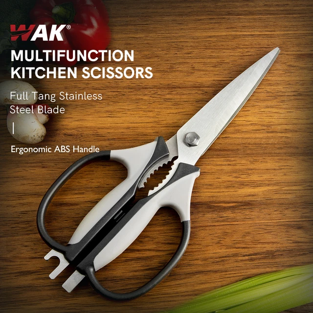 WAK Multifunctional Kitchen Scissors Plastic Handle Stainless Steel Scissors  Kitchen Meat Cutting Scissors Chicken Bone Scissors - AliExpress