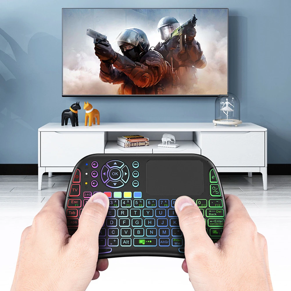 M9 Bluetooth Mini Wireless Keyboard 7 Backlit 2.4G Air Mouse Remote Touchpad