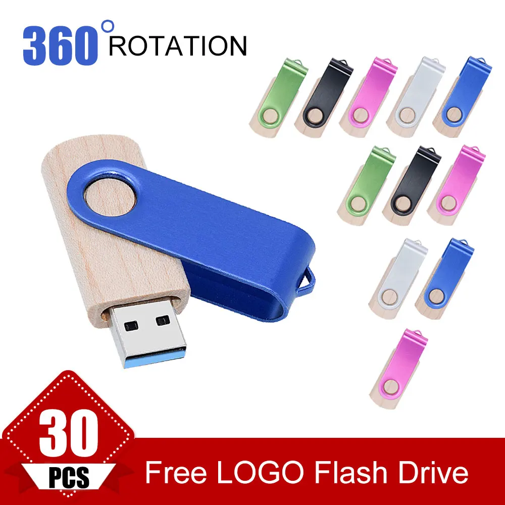 

30pcs Pendrive 128gb 64gb 32gb 16gb Metal USB Flash Drive 3.0 16 GB Pen Drive 3.0 USB Stick Disk on Key Memory Card Logo