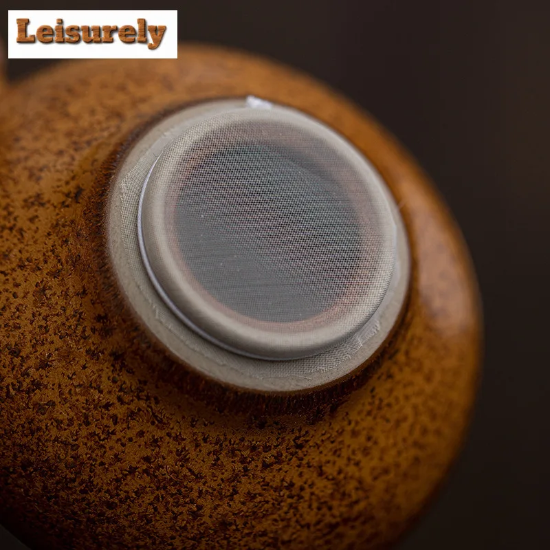 Kiln Fambe Yellow Gold Armor Tea Separator Infusor Zen Tea Strainer Dispenser Tea Making Tea Filter Cafes Accessories Gift Craft