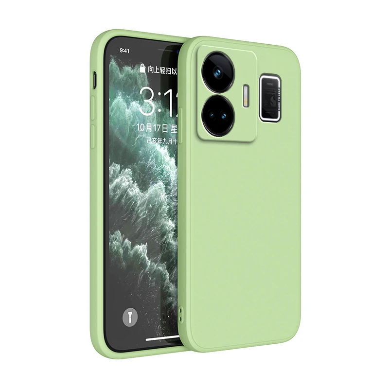 Original Shockproof Liquid Silicone Soft Phone Case with Camera Protection – Basic Back Cover