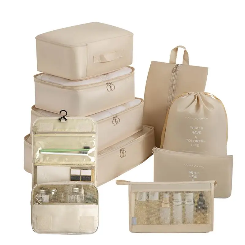

Packing Cubes For Suitcases Multi Size Travel Organizer Storage Bag 9pcs Packing Cubes Subpackage Bag Foldable Space Saving bags