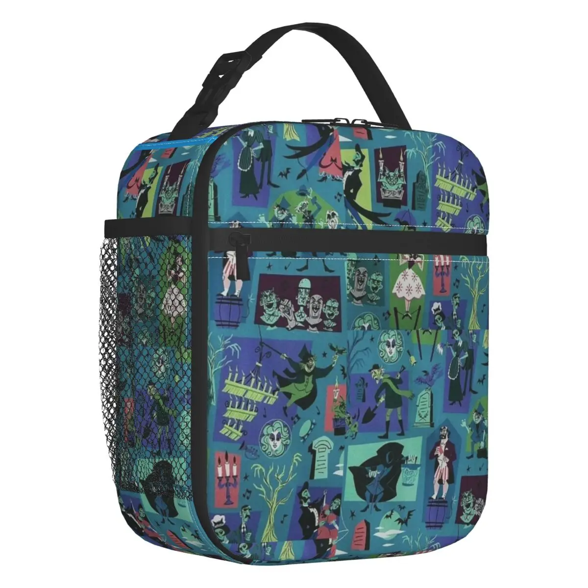 

Halloween Haunted Mansion Haunted House Madame Insulated Lunch Bags Women Resuable Thermal Cooler Bento Box Work School Travel