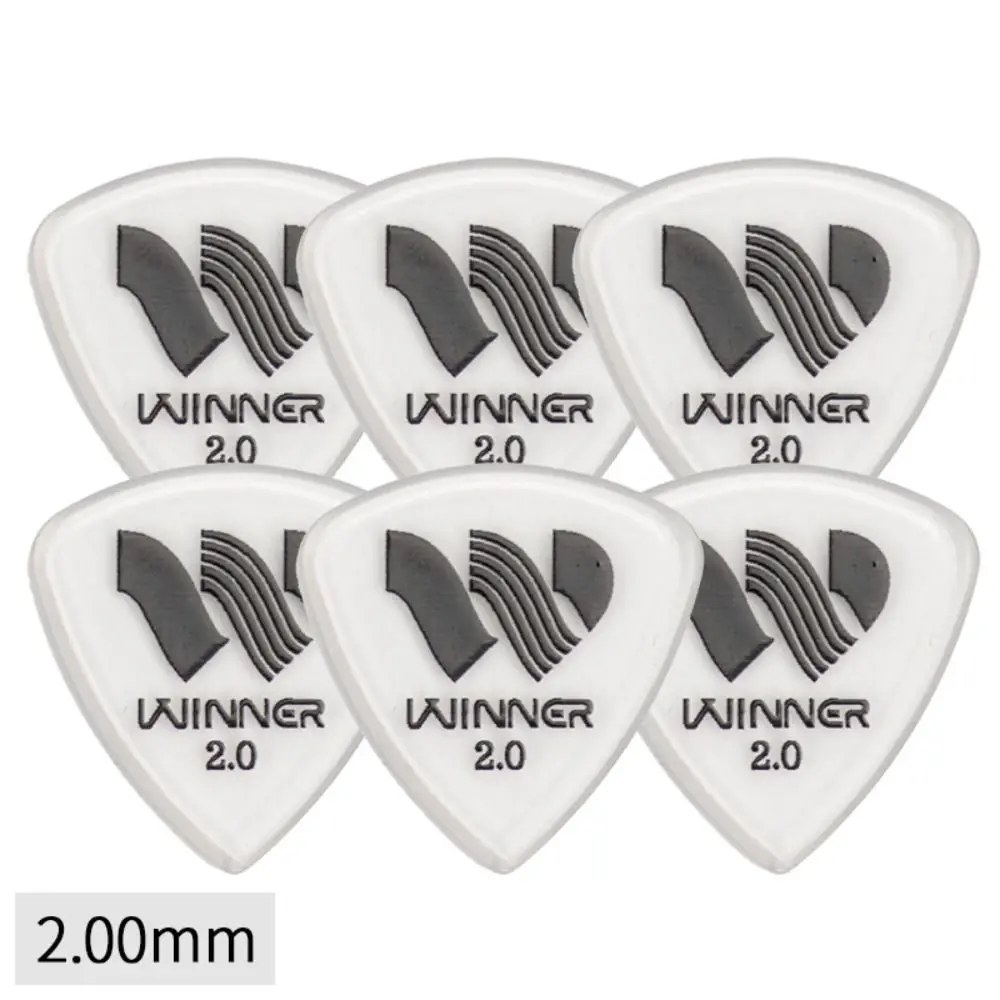 6 Pcs Winner Guitar Picks Large Triangular Anti-Slip Electric Guitar Picks 2.0MM Thick Triangle Picks Acoustic Guitar
