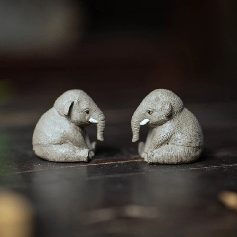 Elephant Figurines Teas Pet Teas Ceremony Collection Desktops Ornament Decorations tea pet ornaments room decor statues