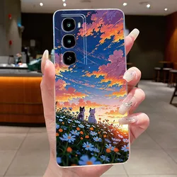 Shockproof Clear TPU Phone Case with Floral Pattern - Sunflower Wildflower Design for Itel City 100 (TPU - TPU201)