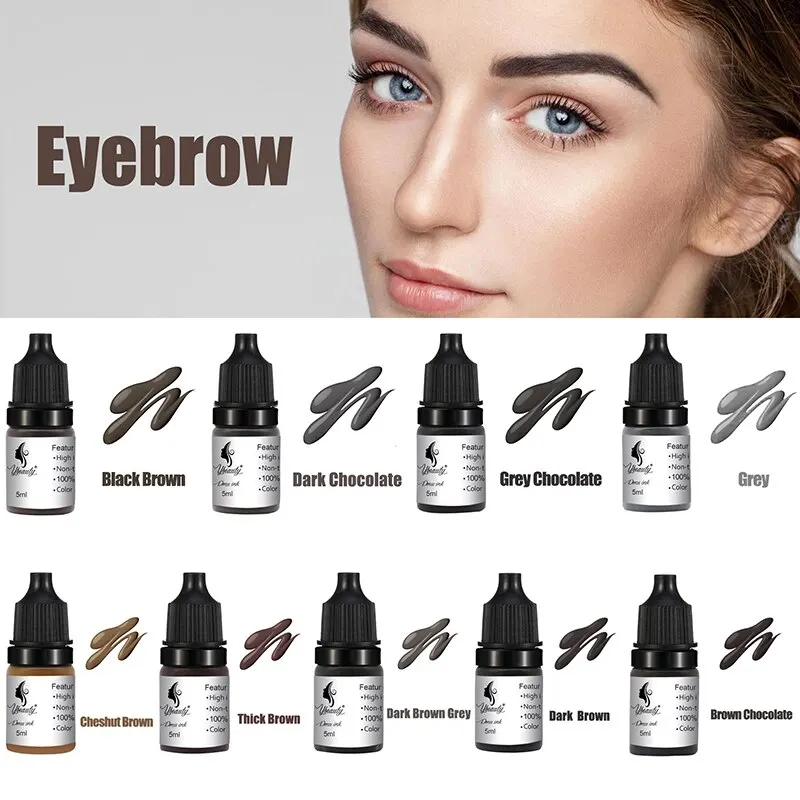 2pcs Tattoo Ink Kit Permanent Makeup Eyebrow Lips Eye Line Tattoo Body Beauty Art Supplies Color Pigment