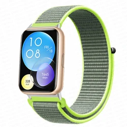 Enhanced Nylon Loop Band Smartwatch Replacement Wristband Bracelet - Durable and Stylish Nylon Strap (Flash yellow 2)