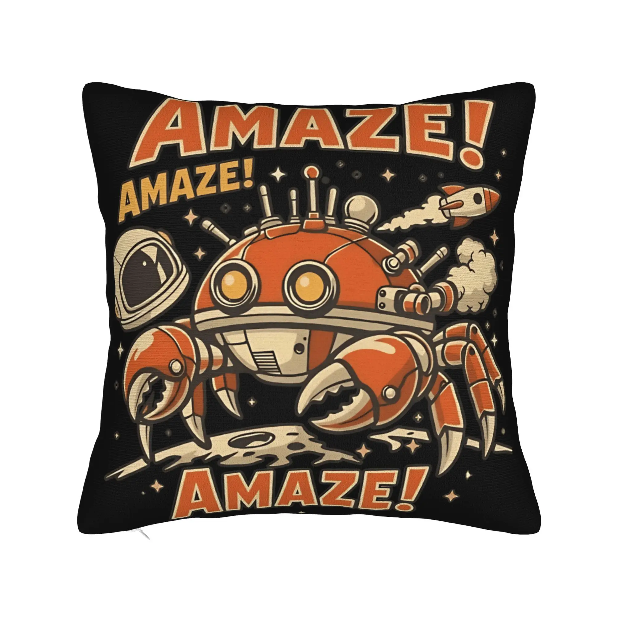 Custom Kawaii Pillow Cover for Living Room Chair - Project Hail Mary Design Featuring Rocky Ball