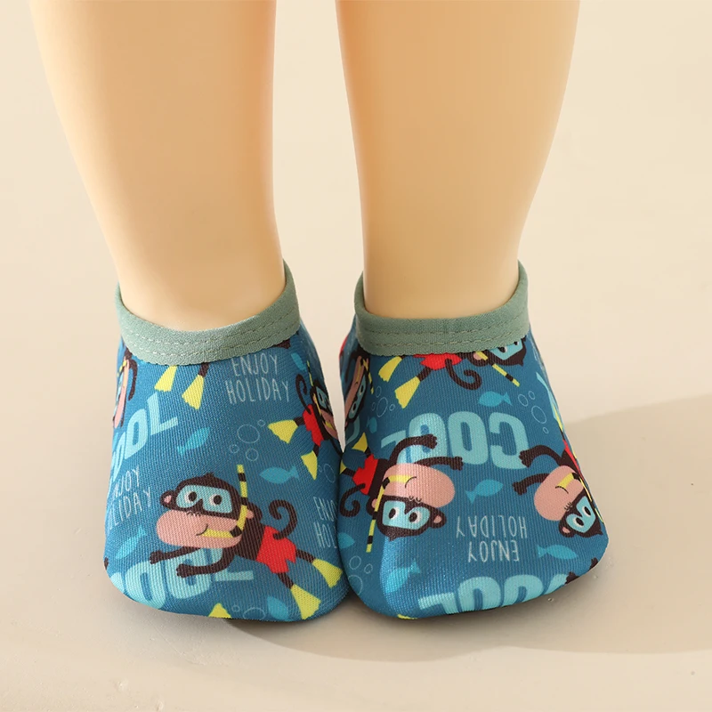 0-5years Baby Kids Anti-Slip Socks Floor Foot Socks for Boys And Girls Animal Print Cartoon Barefoot Aqua Non-Slip Shoes