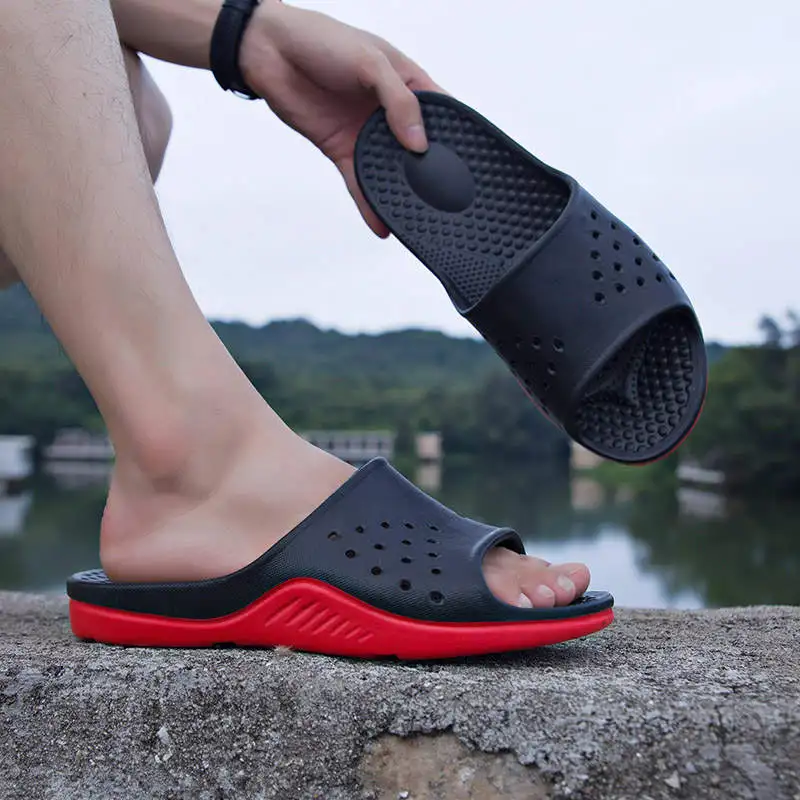 

Men's Beach Flip Flops Trecking Luxury Men's Shoe Tide Men Slides Designer Luxury 2023 Men's Leather Slippers Low Tennis Height