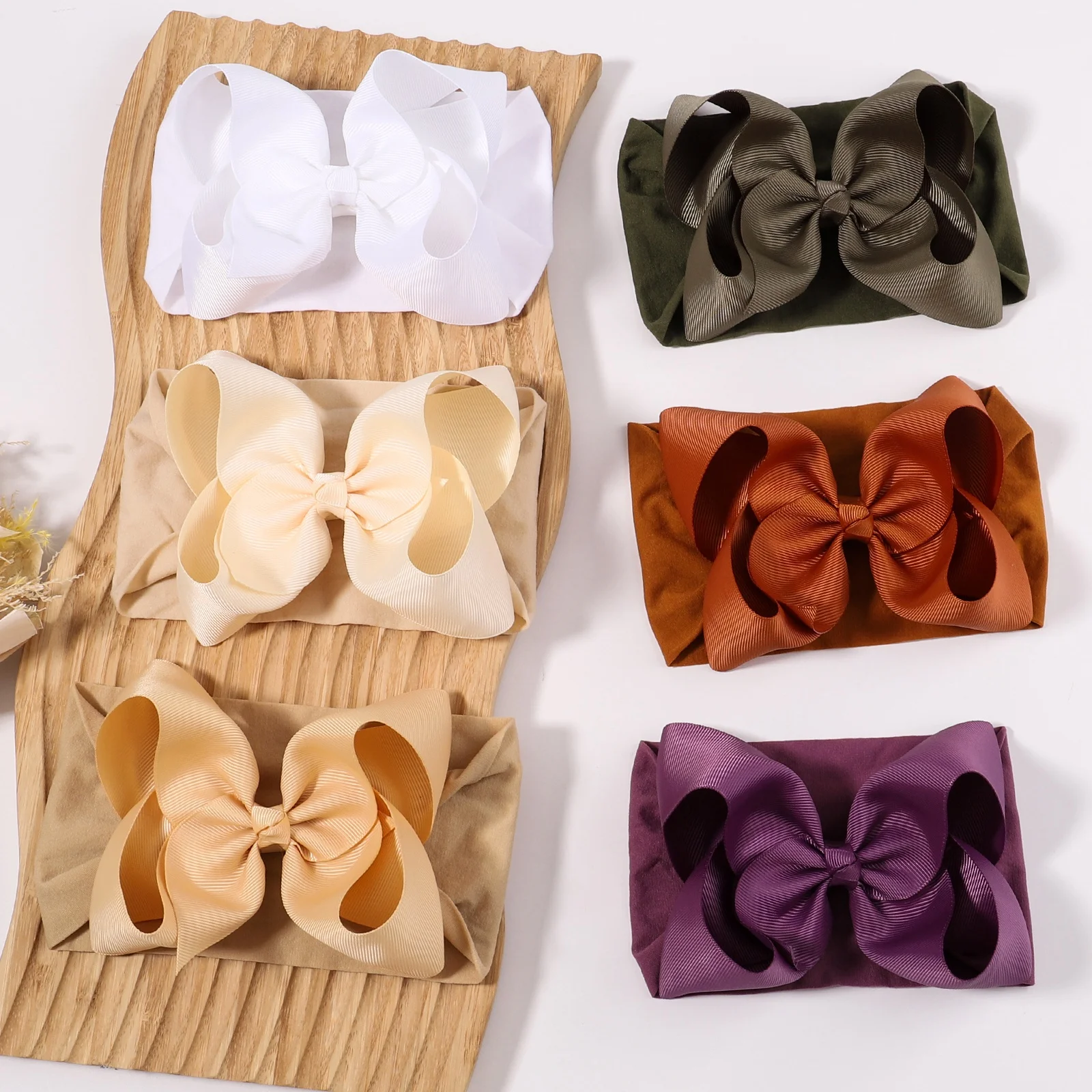 1Pcs Toddler Girl Ribbon Big Bows Hair Band Baby Headband Wide Turban Newborn Headbands For Kids Hair Accessories Wholesale