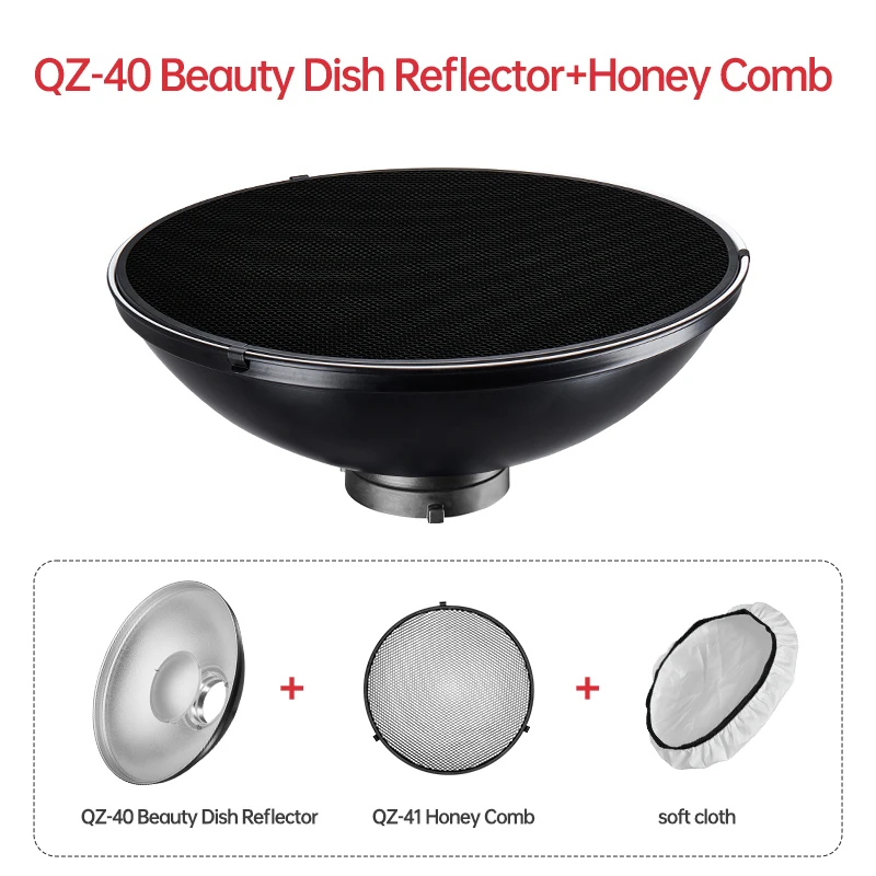 JINBEI 40/50cm Beauty Dish Reflector Bowens Mount White JINBEI 40/50cm Beauty Dish Reflector Bowens Mount White
