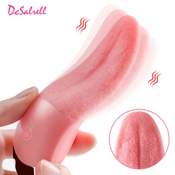 Tongue Licking Vibrator Soft G Spot Clitoral Stimulator Mini Clit Adult Sex Toy for Women Rechargeable Nipple Female Masturbator 1