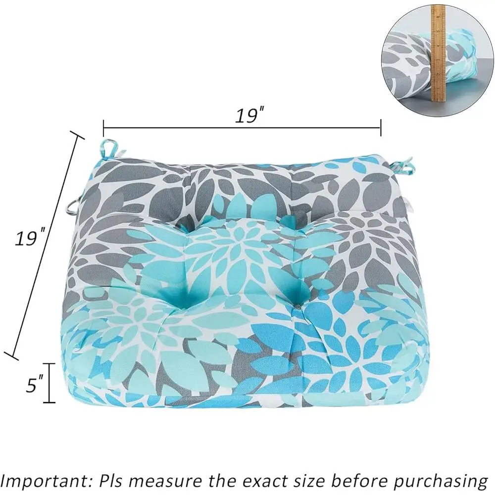 Outdoor Seat Cushions Waterproof Patio Chair Pillows Set of 2 Durable Comfort Garden Pool Living Room 4