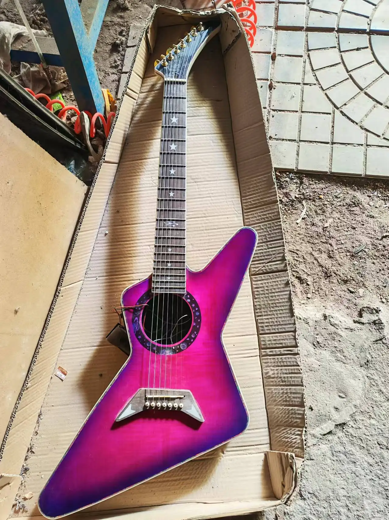 7 String Guitar With EQ Support Color Choose 6cm Body thickness