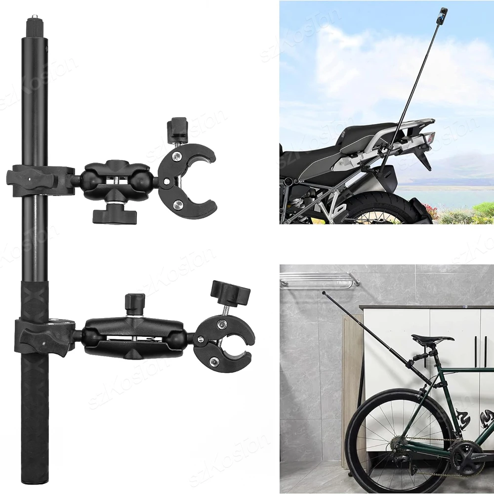 Vara Panorâmica de Selfie para Motocicleta Montagem Monopé Suporte do Guidão para Insta360 One x2 x3 Gopro Hero 12 11 Acessório de Bicicleta