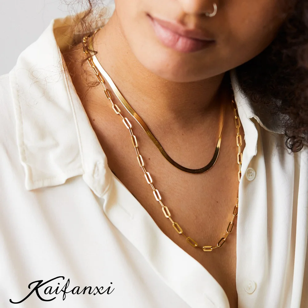 Stainless Steel Link Necklace Ladies Exquisite Simple Friends Gift Jewelry Fashion Trend |