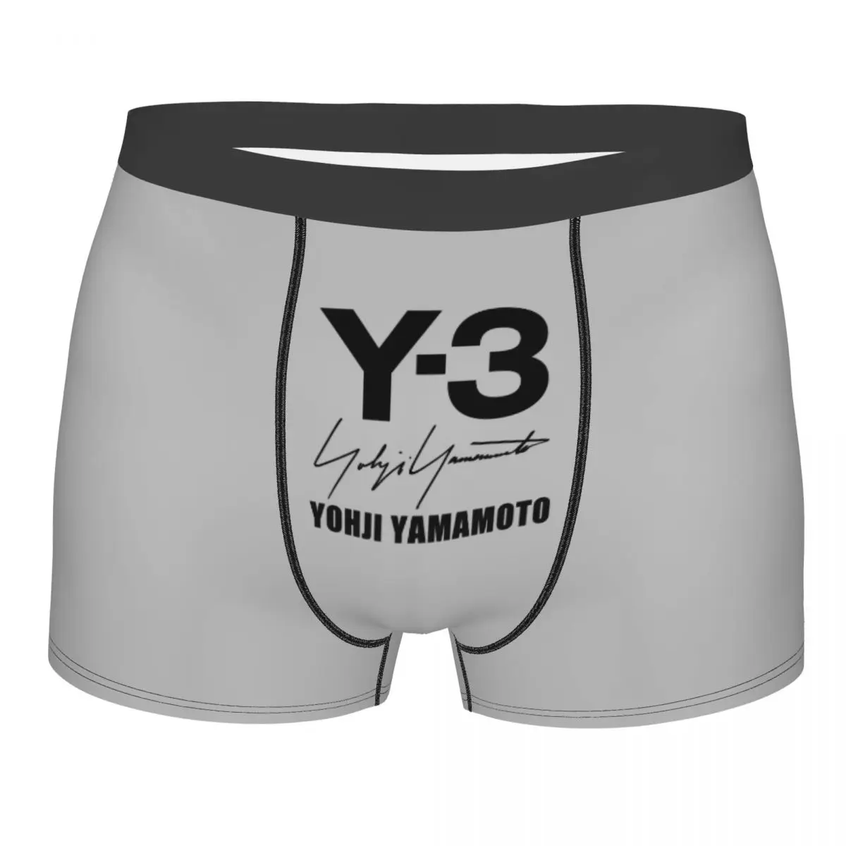 

Трусы-боксеры Yohji Yamamoto мужские, пикантное нижнее белье с 3D принтом, шорты, стрейчевое нижнее белье
