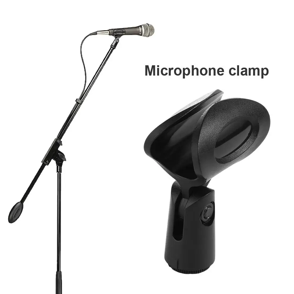Accessorio per microfono Modello da tavolo Senza foro Supporto per microfono wireless a forma di U Supporto per microfono Morsetto per microfono Clip per microfono