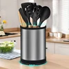 1PC rotatable stainless steel silica gel storage barrel kitchen storage rack spatula spoon tableware kitchenware storage 1