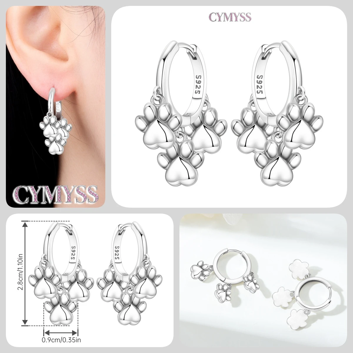 Bestseller 925 Sterling Silber Creolen, Kreatives Spielkarten-Design Hochwertige Mode-Ohrringe für Party und Alltag Damenschmuck Geschenke – Detail 25
