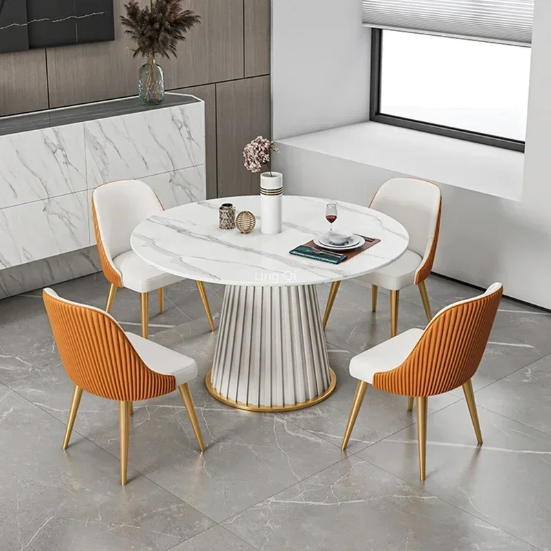 Dining Table Set Small Apartmen Dining Table Round Center Nordic White Coffee Tables Chairs Organizer Muebles Living Room Furniture