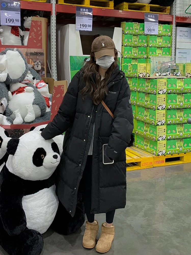 winter long down jacket Women Warm Jacket Red black Puffer Jacket Quilted Parkas Long Sleeve Zipper Snowwear Outerwear Coats