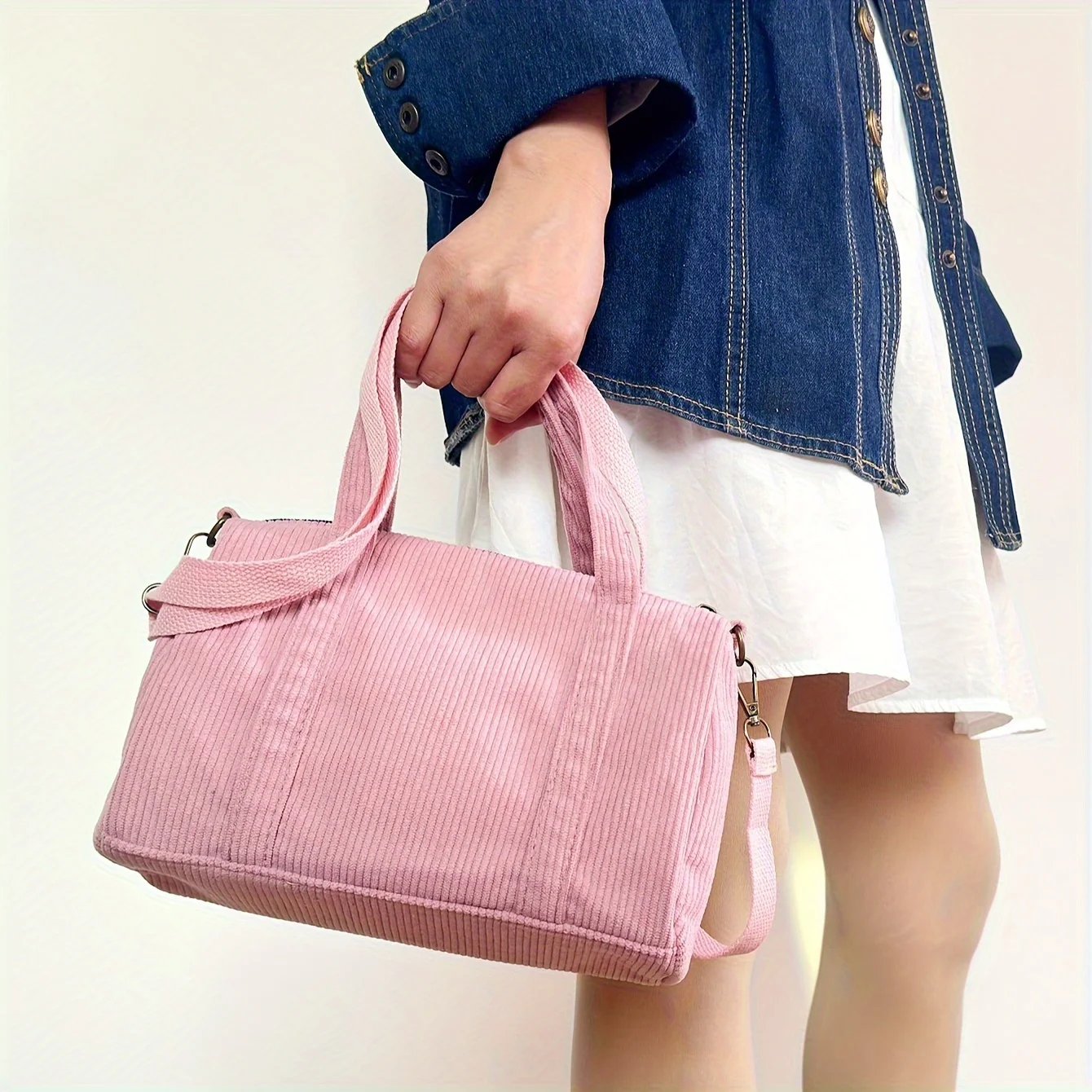 Corduroy Crossbody Bag for Women and Girls