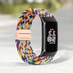 Braided Solo Loop Magnetic Strap Bracelet - Fitbit Charge 6 (Candy color)