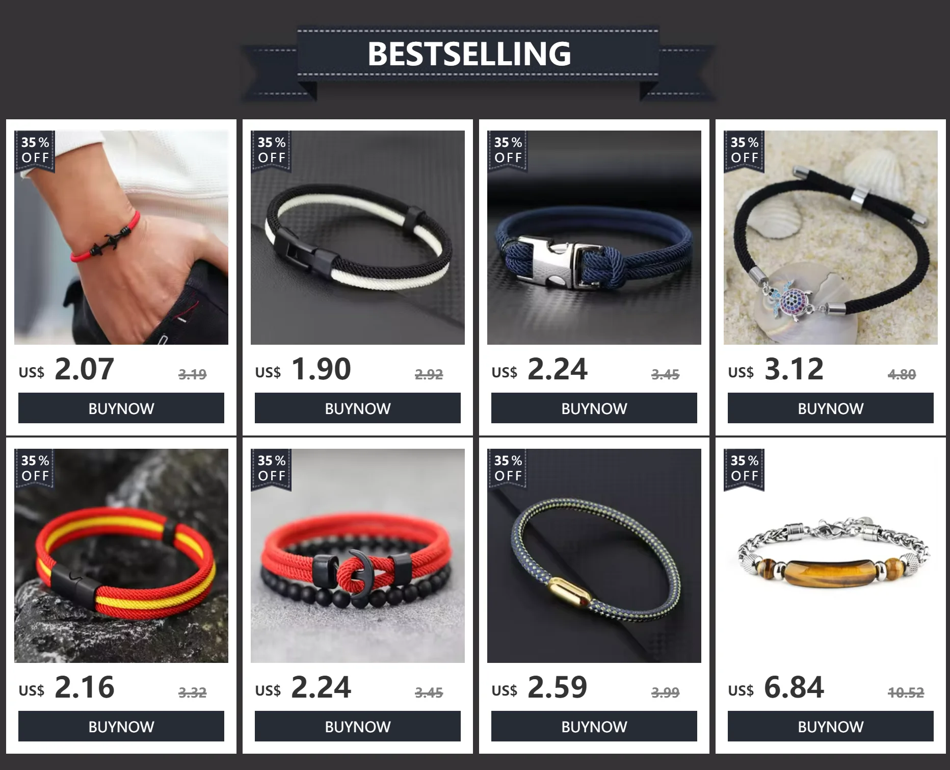 Neues einzigartiges Herrenarmband mit Edelstahlschnalle, handgefertigt, verstellbar, 4 mm Schnurarmband der Güteklasse A, tägliches Freizeitzubehör – Detail 1