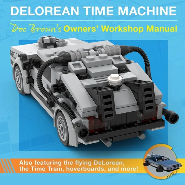 Yigebebe Technical Car Back to the Futured Time Machine Deloreaning Speed Champions MOC Supercar Building Blocks Bricks Toys 5