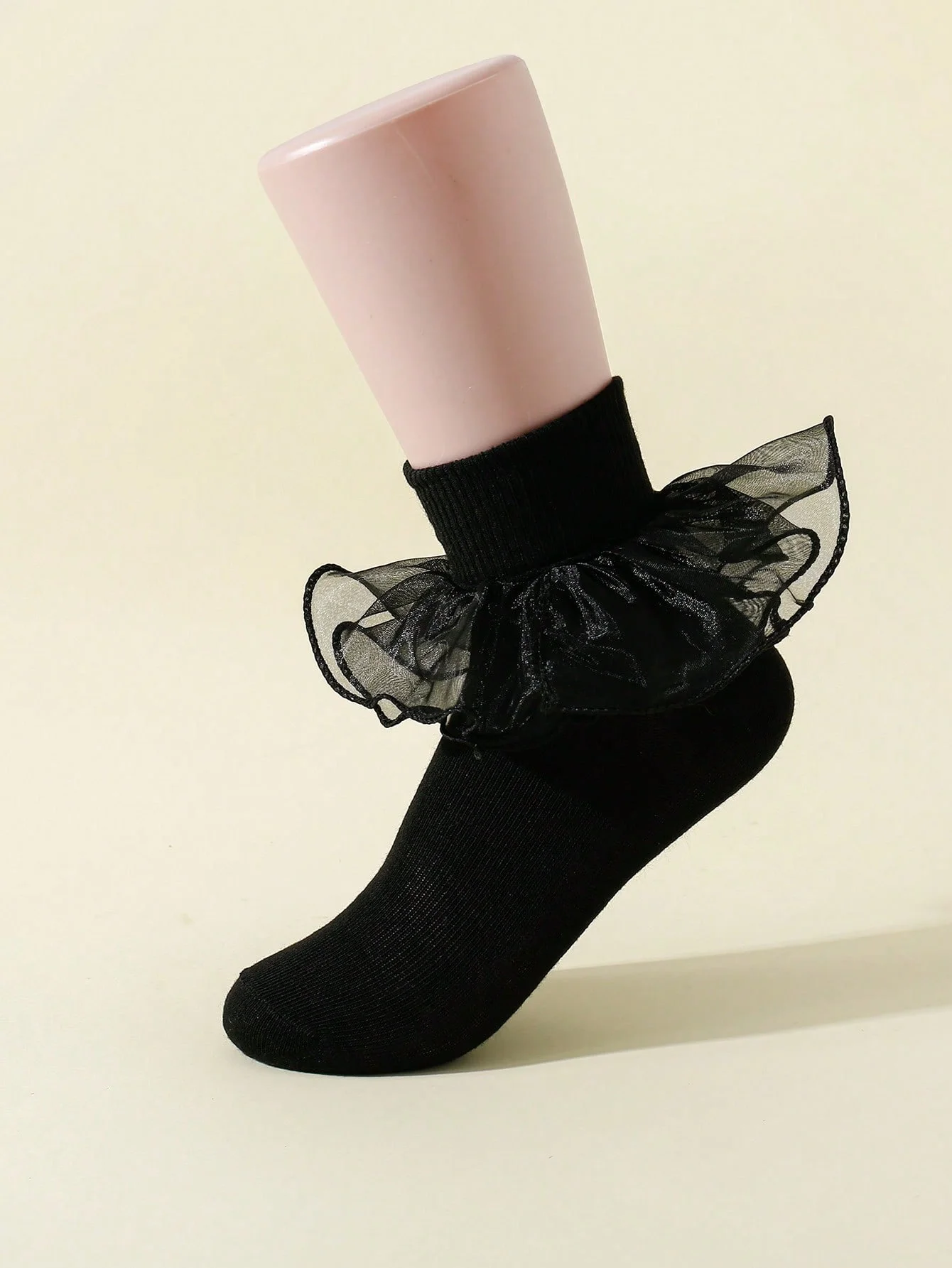 1 Paar süße Baby-Mädchen-Knöchelsocken mit Rüschenkanten, weiche, atmungsaktive Prinzessinnensocken, geeignet für den Alltag von Mädchen im Alter von 1-11 Jahren. – Detail 14