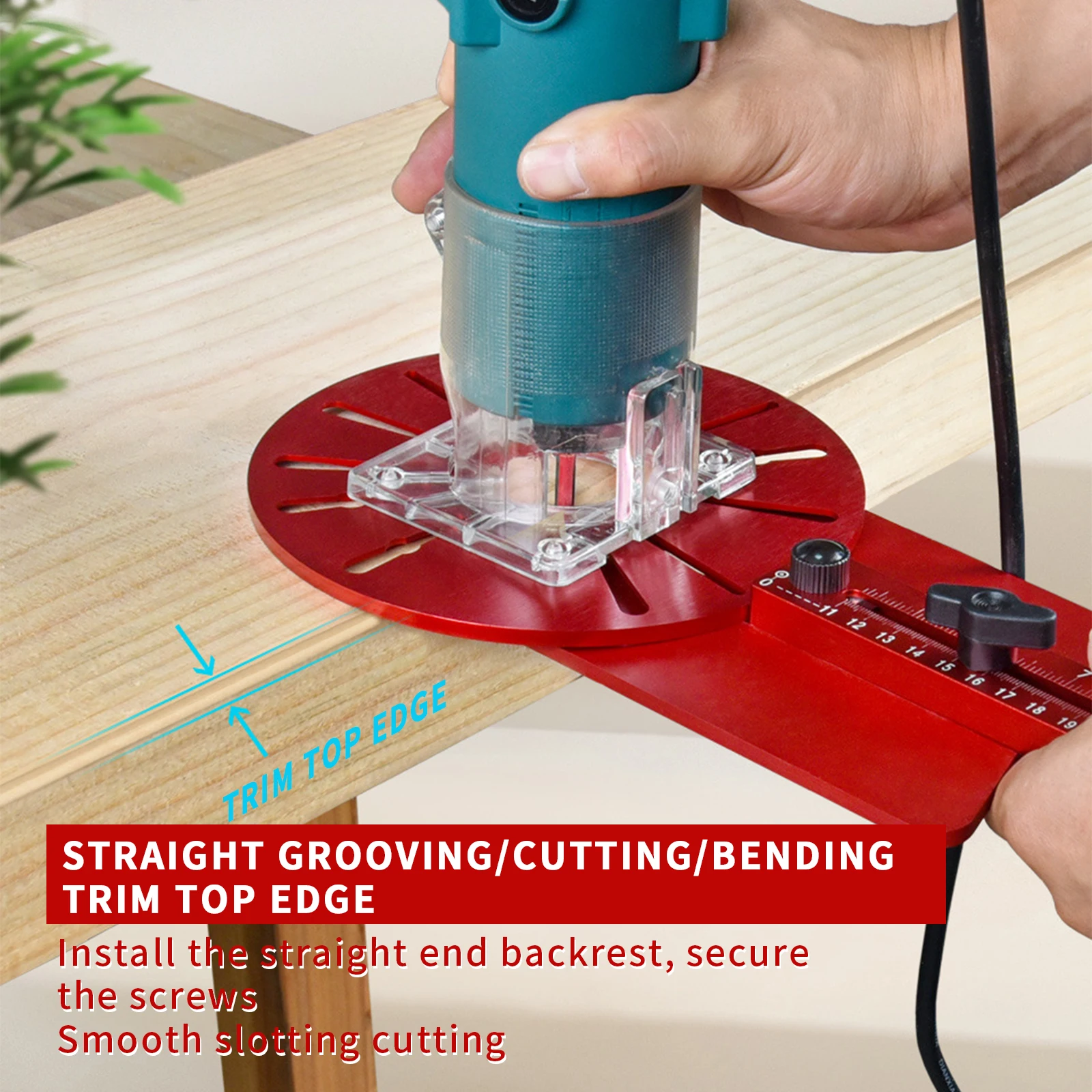 Aluminum Alloy Router Jig Adjustable Router Milling Groove Bracket Multifunctional Circle Cutting Tool for Woodworking