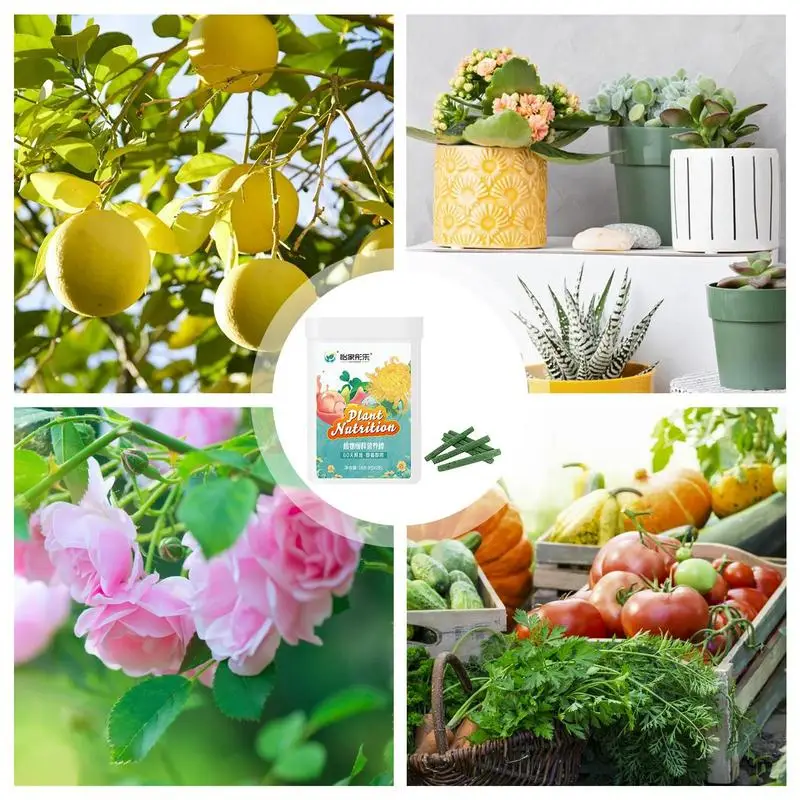 Fertilizer Sticks Indoor Plant Food Spikes Plant Food Spikes Outdoor Plants Evergreen Fertilizer for Flowering 18Pcs
