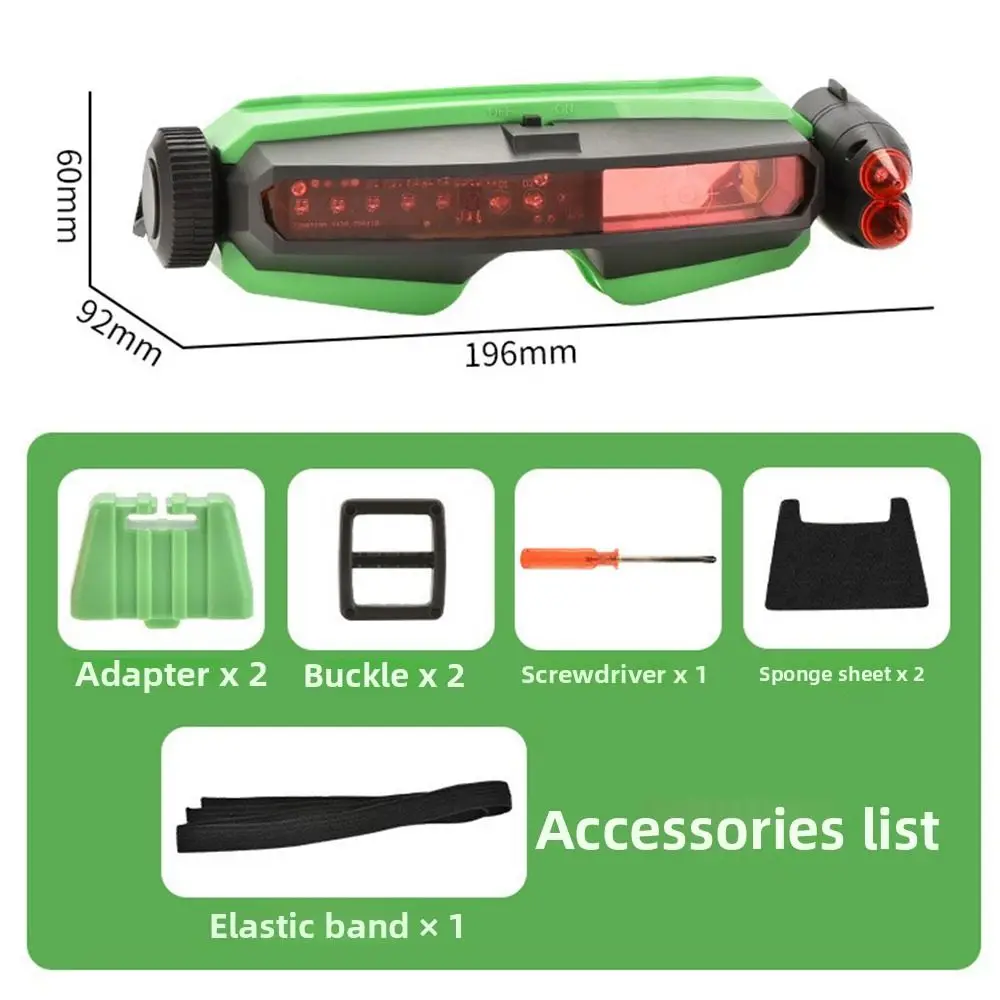 2pcs Simple Adjustable Laser Shoot Goggles Toy Role Play LED Light Beams Laser Game Up To 10m ABS Cool Glasses For Kids