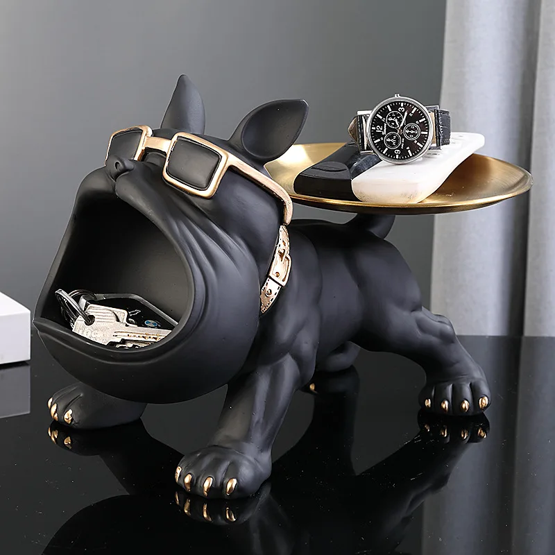

Creative Bulldog Key Decoration Hallway Shoe Cabinet Storage Box Home Furnishings Housewarming Gift