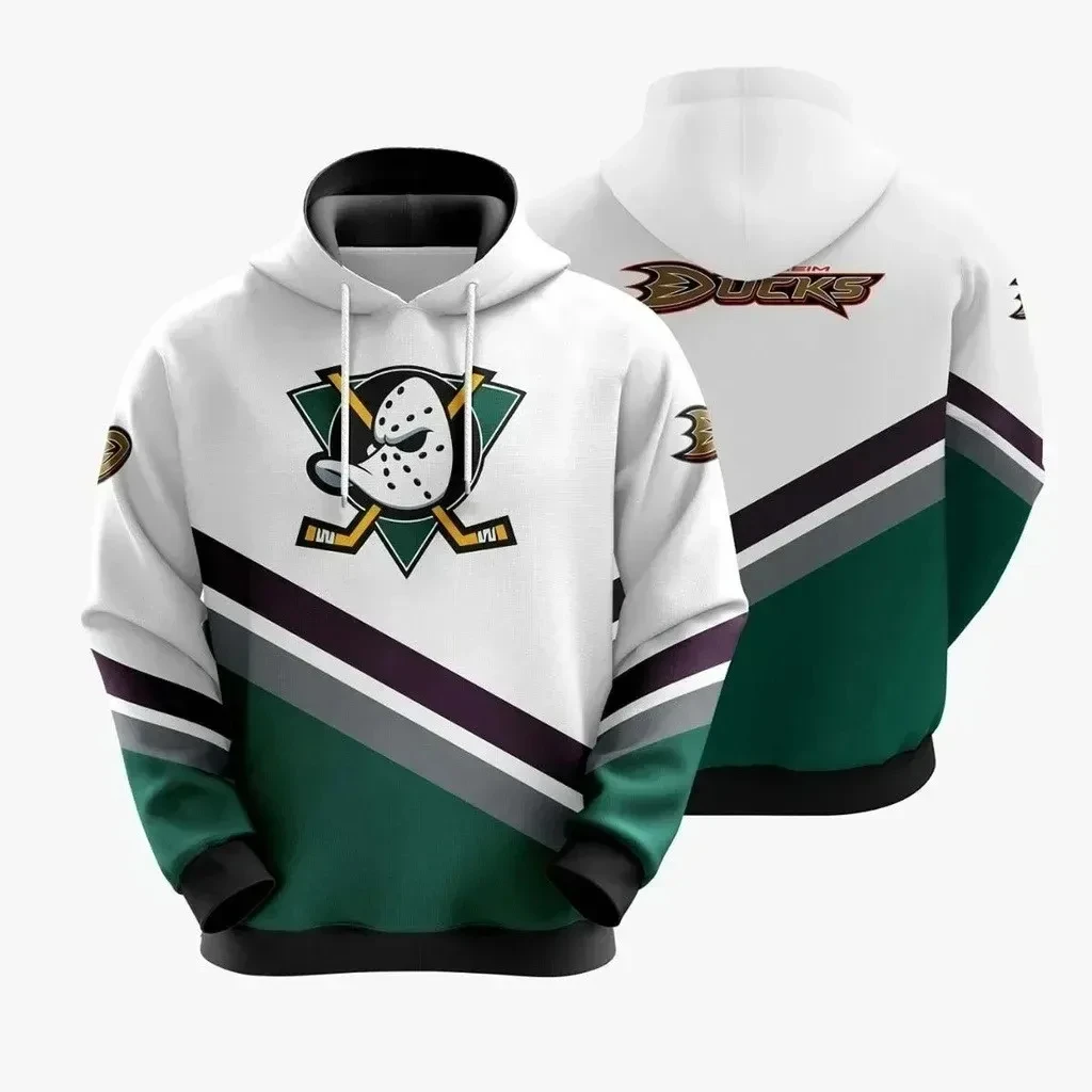 

Spring and Autumn 2023 New 3D Printing Hockey Super Ducks Hoodie Men_s and Women_s Street Leisure Sw